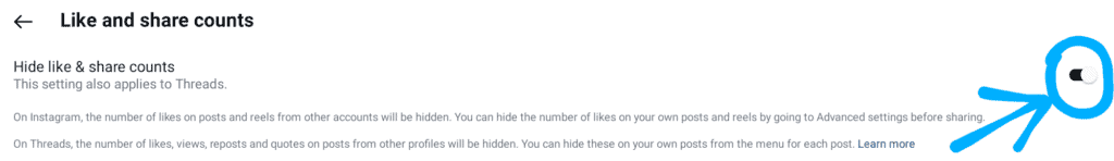 Hide Likes