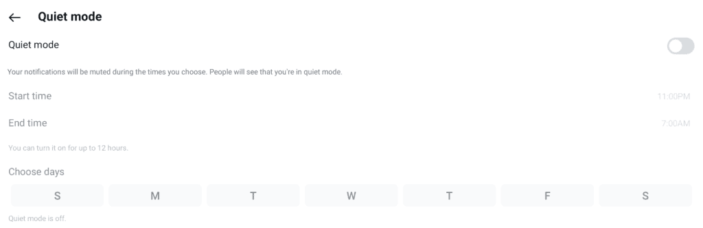 Quite Mode