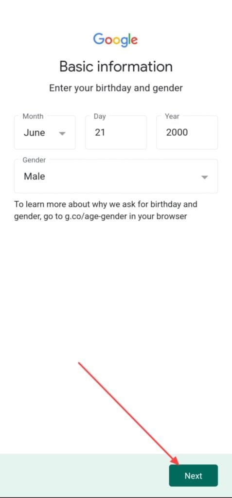 Date of birth
